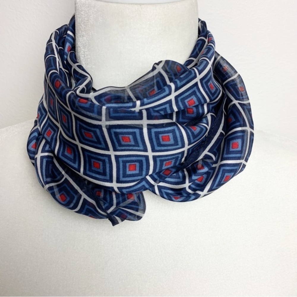 ECHO 100% silk geometric scarf wrap
